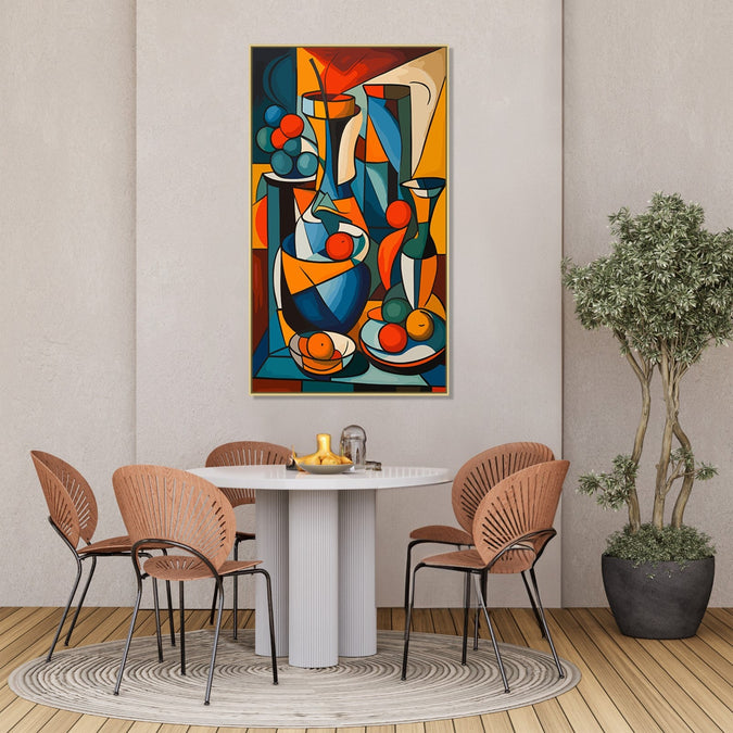 Handmade canvas Painting for Living Room : abstract-still-art