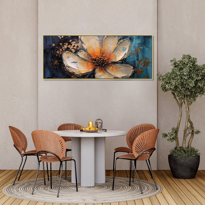 Handmade canvas Painting for Living Room : abstract-subtle-bloom