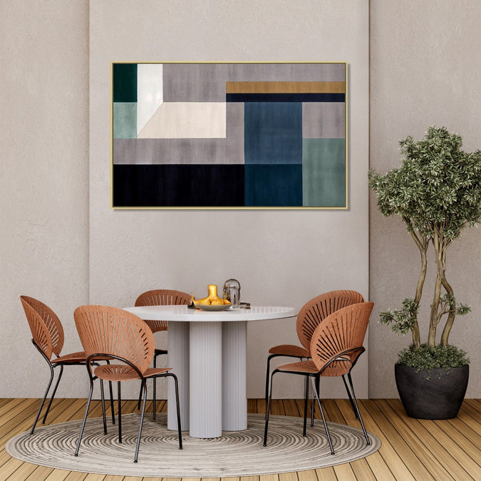 Handmade canvas Painting for Living Room : abstract-subtle-squares