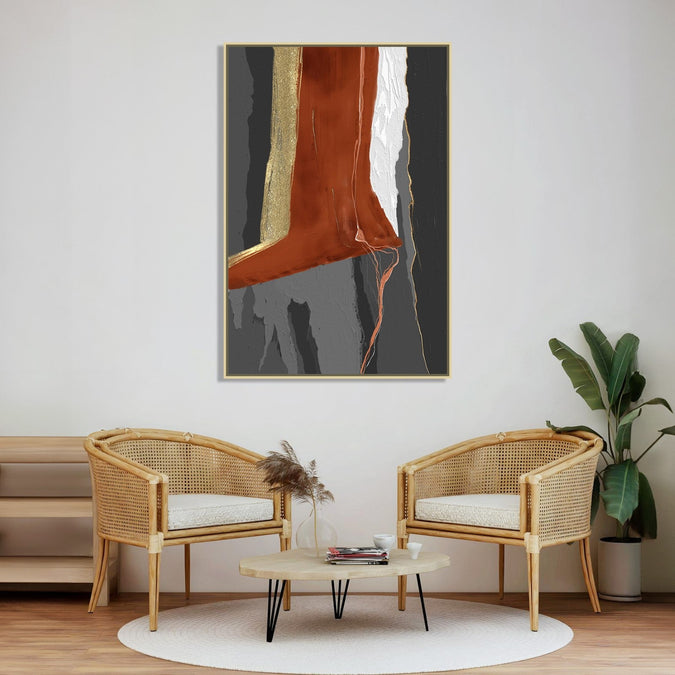 Handmade canvas Painting for Living Room : abstract-tree-trunk