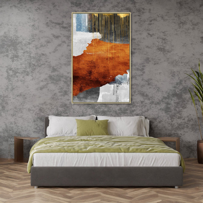 Handmade canvas Painting for Living Room : abstract-wooden-hues-1