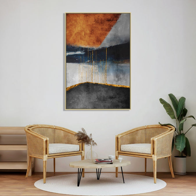 Handmade canvas Painting for Living Room : abstract-wooden-hues-5