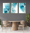 Handmade canvas Painting for Living Room : aqua-shapes