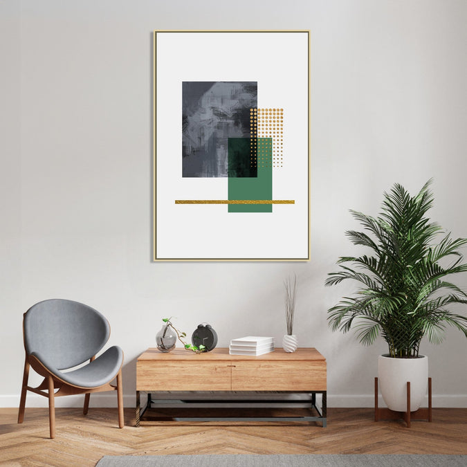 Handmade canvas Painting for Living Room : balance-of-blocks