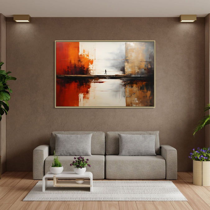 Handmade canvas Painting for Living Room : between-the-horizons