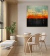 Handmade canvas Painting for Living Room : birds-on-horizon-2