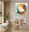 Handmade canvas Painting for Living Room : circular-abstract