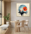 Handmade canvas Painting for Living Room : cityscape-abstract