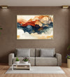 Handmade canvas Painting for Living Room : clouds-and-winds