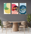 Handmade canvas Painting for Living Room : colourful-abstract-shapes