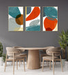 Handmade canvas Painting for Living Room : colourful-abstract-shapes-and-lines