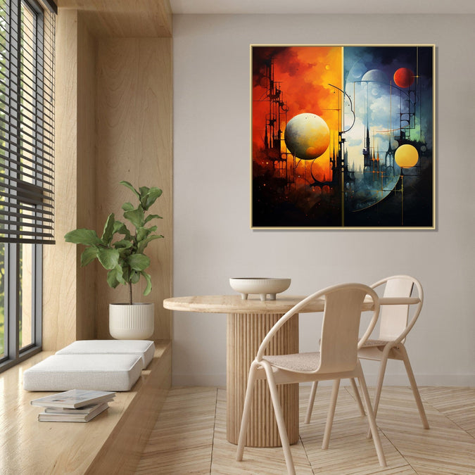 Handmade canvas Painting for Living Room : colours-of-sky