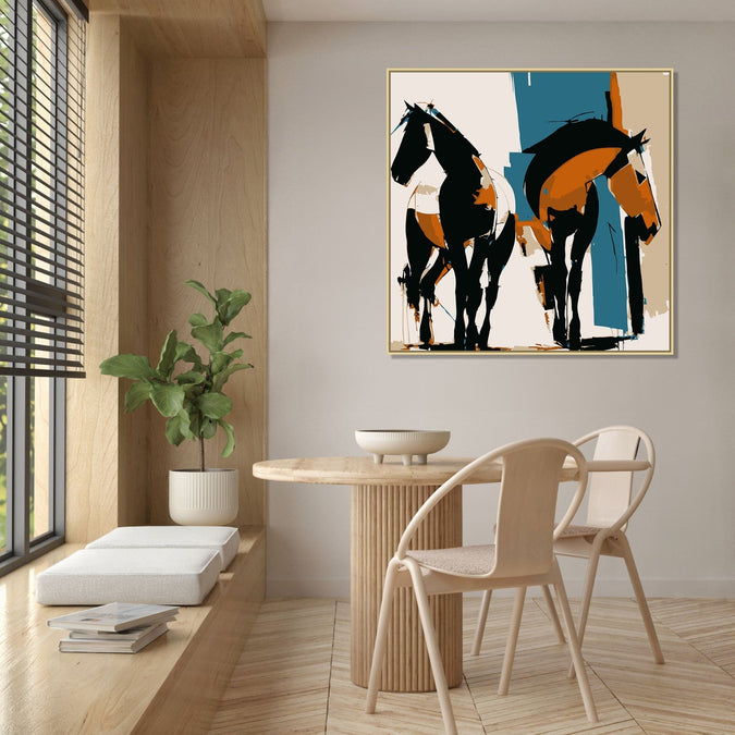 Handmade canvas Painting for Living Room : companions