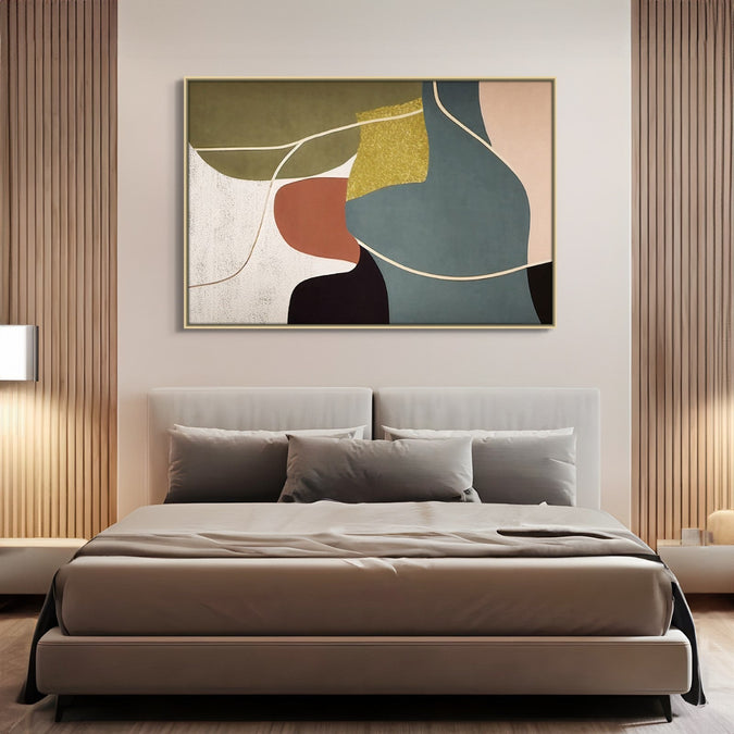 Handmade canvas Painting for Living Room : earthen-harmony