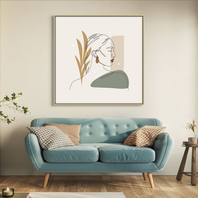 Handmade canvas Painting for Living Room : earthly-elegance