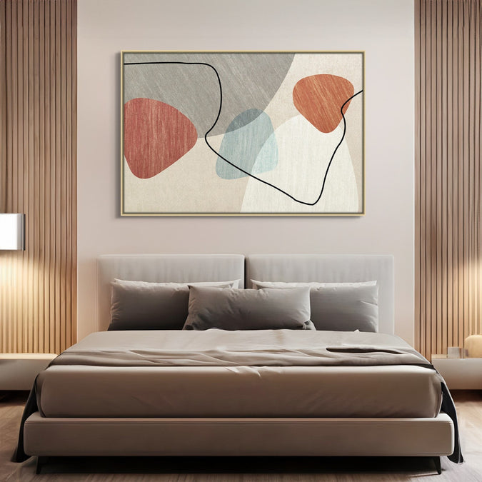 Handmade canvas Painting for Living Room : earthy-abstract-harmony