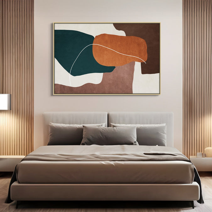 Handmade canvas Painting for Living Room : earthy-flow