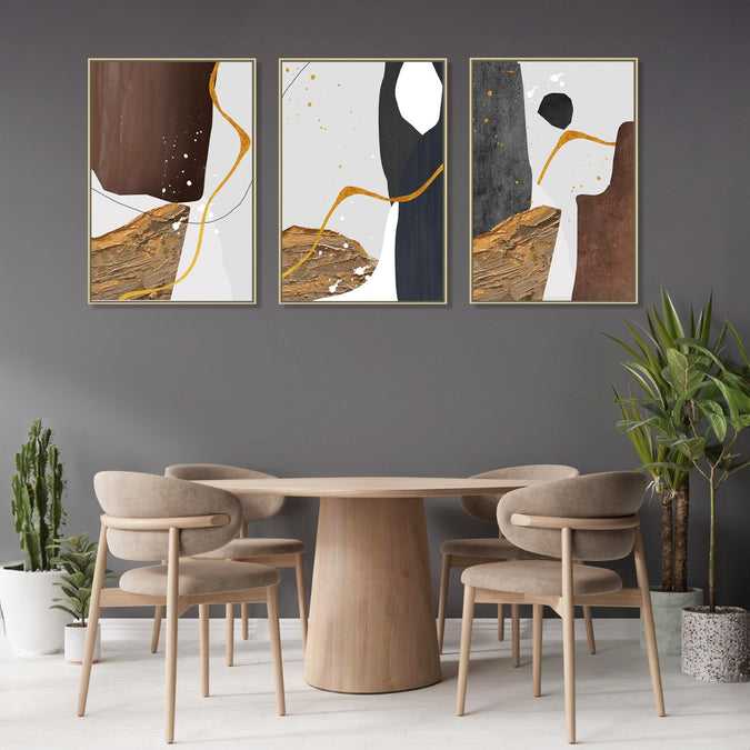 Handmade canvas Painting for Living Room : earthy-shades-abstract