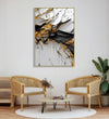 Handmade canvas Painting for Living Room : gold-black-abstract