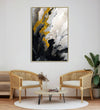 Handmade canvas Painting for Living Room : gold-ink-splash