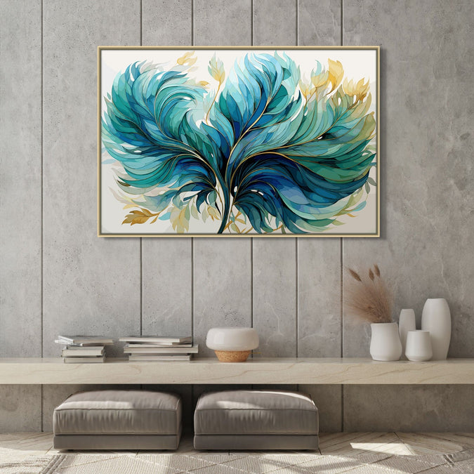 Handmade canvas Painting for Living Room : golden-bloom