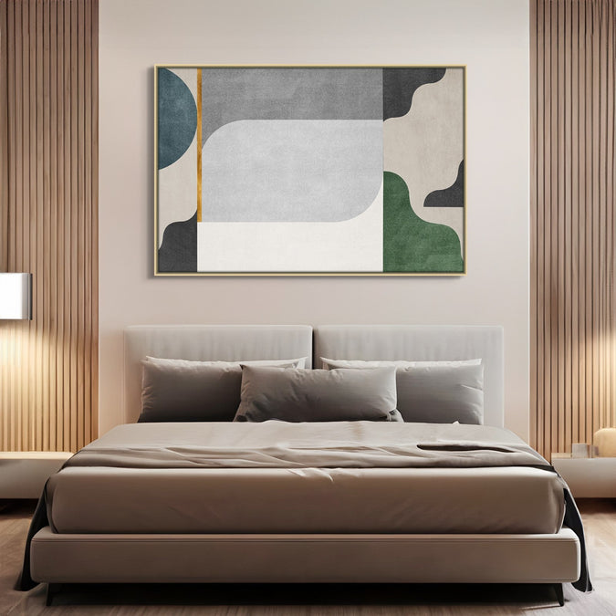 Handmade canvas Painting for Living Room : golden-divide