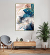 Handmade canvas Painting for Living Room : golden-hoop-feathers-2