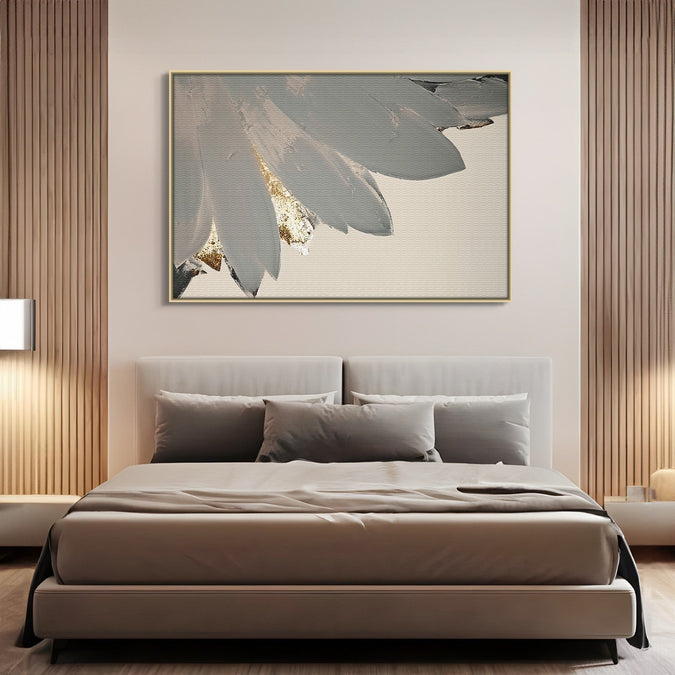 Handmade canvas Painting for Living Room : golden-horizon-2