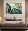 Handmade canvas Painting for Living Room : golden-loops-harmony