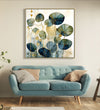 Handmade canvas Painting for Living Room : golden-lotus-serenity