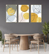 Handmade canvas Painting for Living Room : golden-shapes