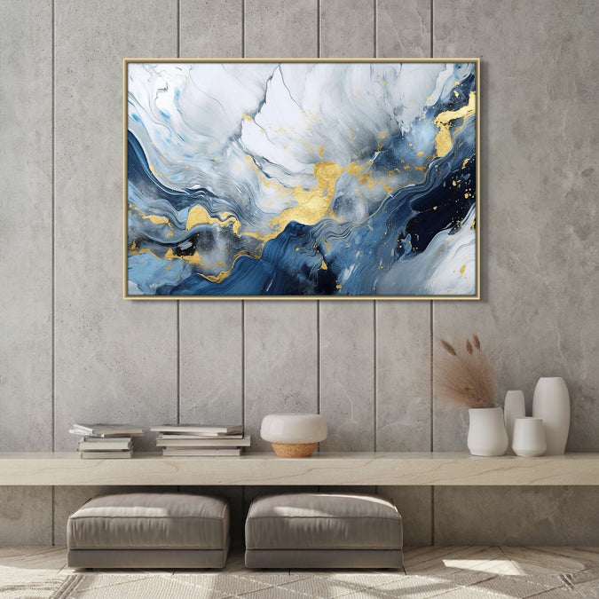 Handmade canvas Painting for Living Room : golden-swirls