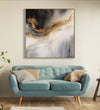 Handmade canvas Painting for Living Room : golden-swirls-of-elegance