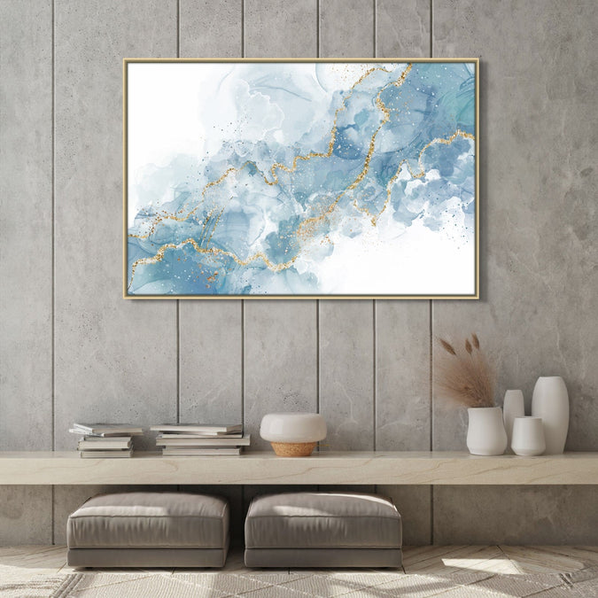 Handmade canvas Painting for Living Room : golden-whirlwind-3