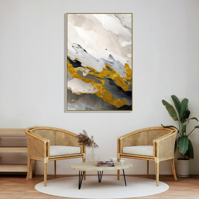 Handmade canvas Painting for Living Room : marble-abstract-2