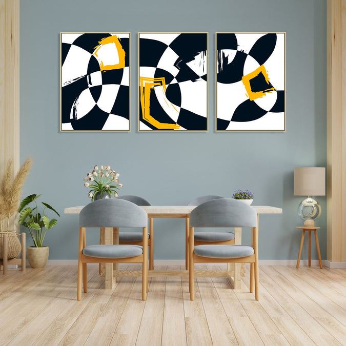 Handmade canvas Painting for Living Room : monochrome-abstract