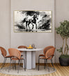 Handmade canvas Painting for Living Room : monochrome-stallion