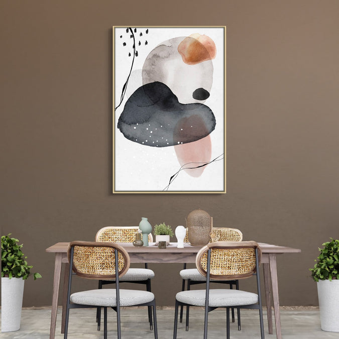 Handmade canvas Painting for Living Room : muted-harmony