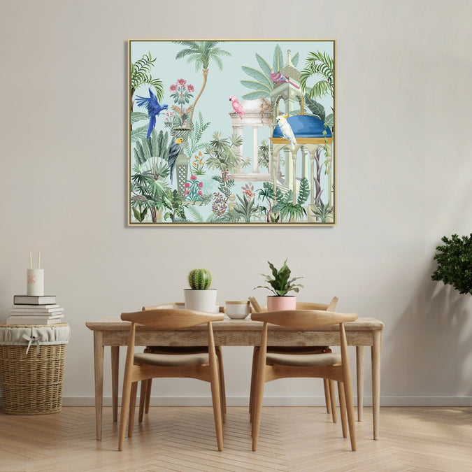 Handmade canvas Painting for Living Room : pichwai-garden