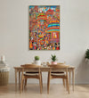 Handmade canvas Painting for Living Room : rajasthani-folk-art-the-procession