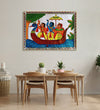 Handmade canvas Painting for Living Room : rajasthani-phad-art-ramayana