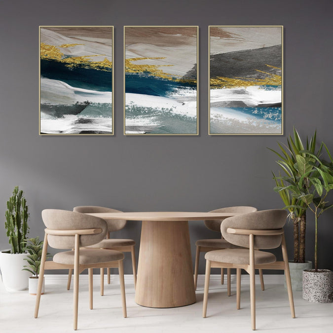 Handmade canvas Painting for Living Room : seashore-abstracts