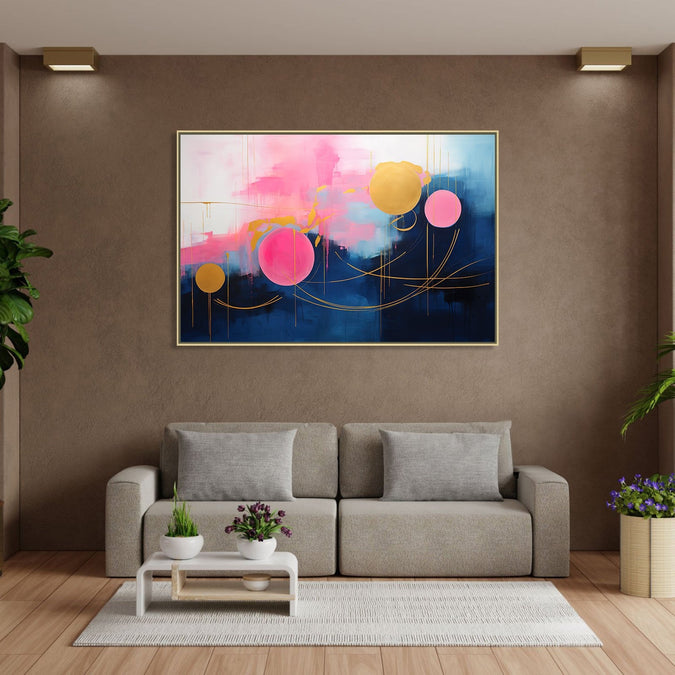 Handmade canvas Painting for Living Room : spring-orbs