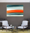 Handmade canvas Painting for Living Room : tangerine-wave