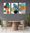 Handmade canvas Painting for Living Room : teal-abstracts