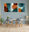 Handmade canvas Painting for Living Room : teal-and-earthy-abstracts