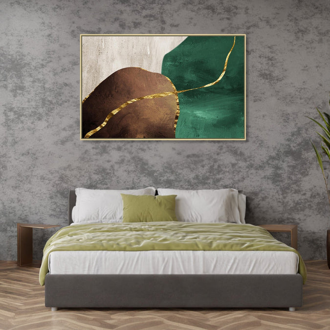 Handmade canvas Painting for Living Room : the-golden-thread