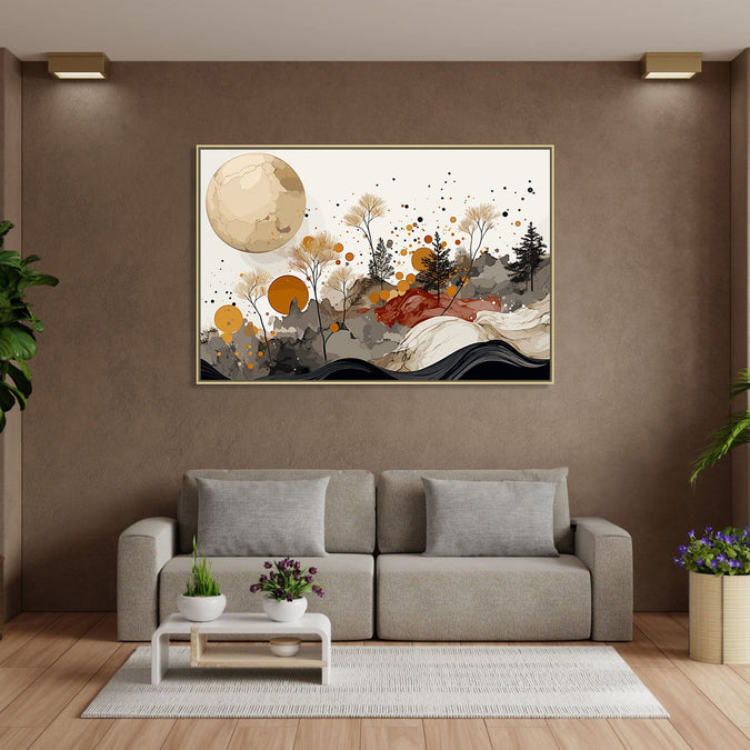 Handmade canvas Painting for Living Room : the-landscape-craft-2