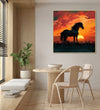 Handmade canvas Painting for Living Room : the-sunset-shadow