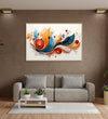 Handmade canvas Painting for Living Room : unfurling-curls